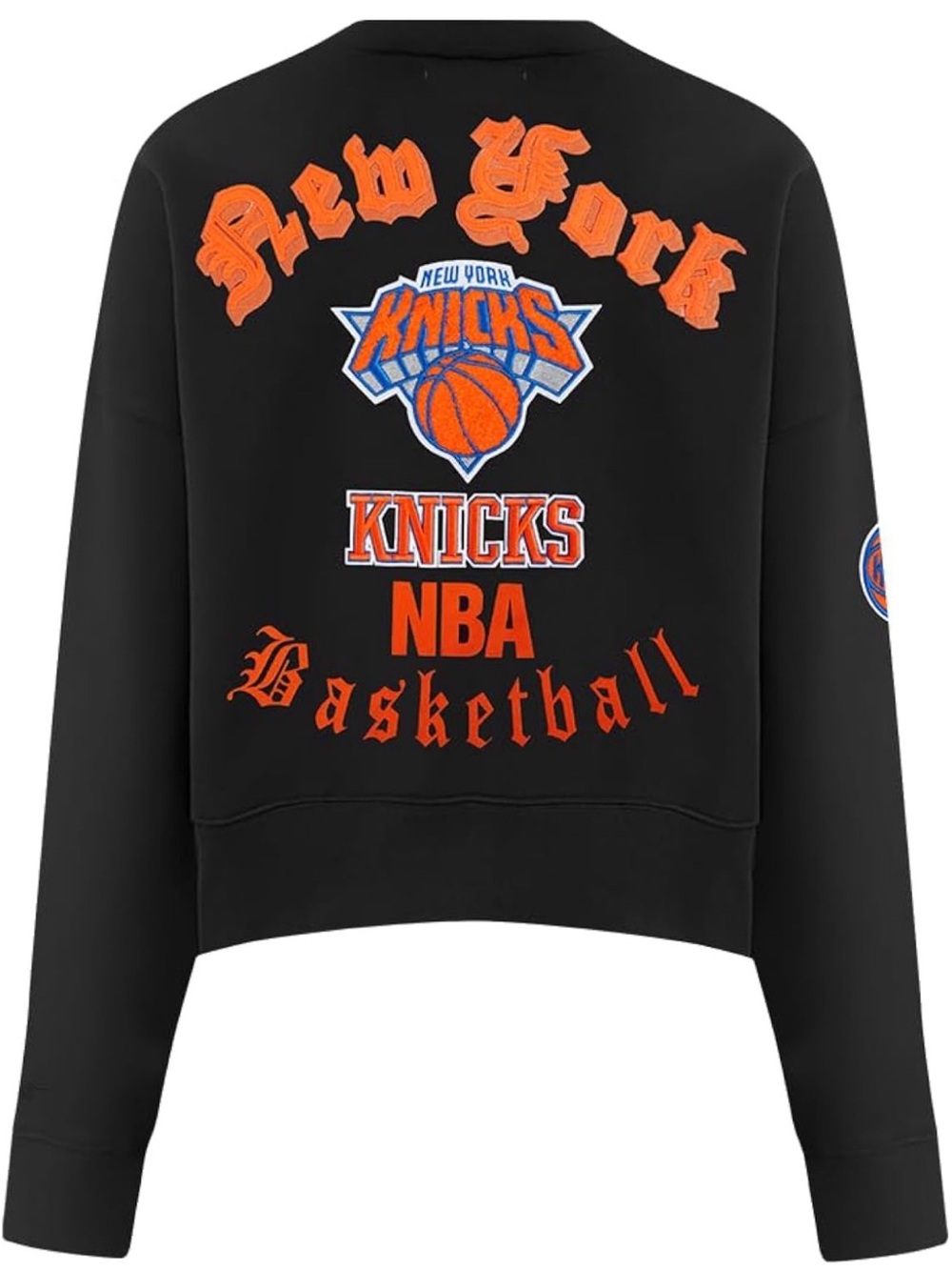 NBA New York Knicks Black Graphic Sweatshirt- Knicks Logo
